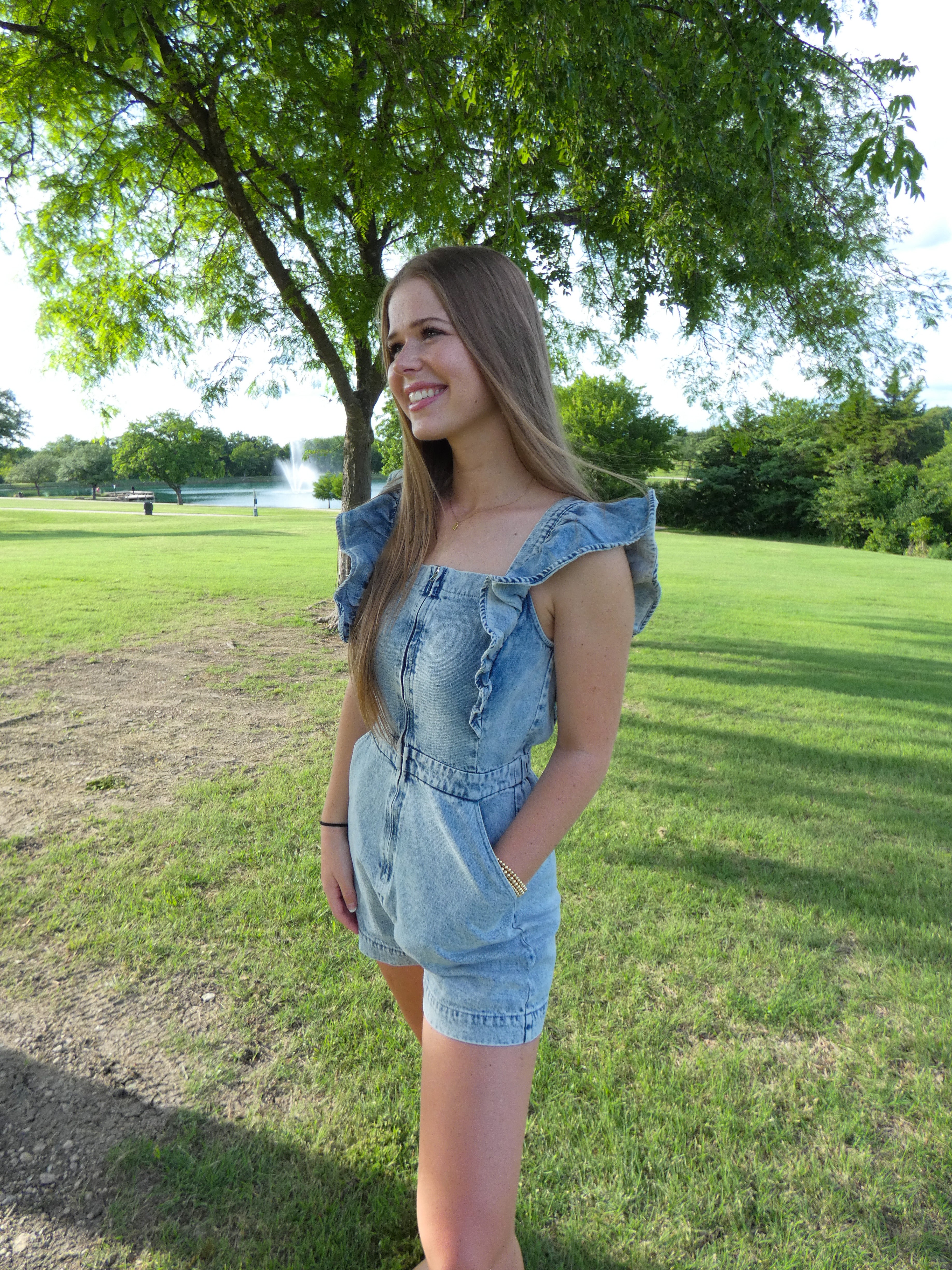 Romper dress outlet denim